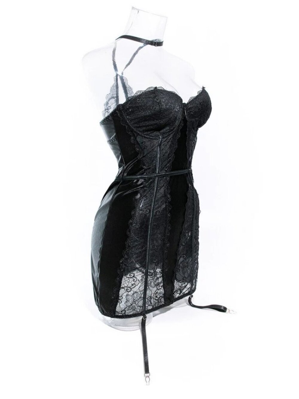 Sexy Backless Lingerie Floral Lace Sleepwear Nightdress See-Thru Babydoll Set - Picture 8 of 13